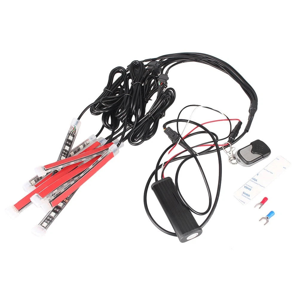 8pcs LED Under Glow Strip Lights for Motorcycle ATV (Multi Color)