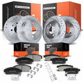 Set of 4 Drilled Brake Rotors & Ceramic Pads for Honda Civic Acura