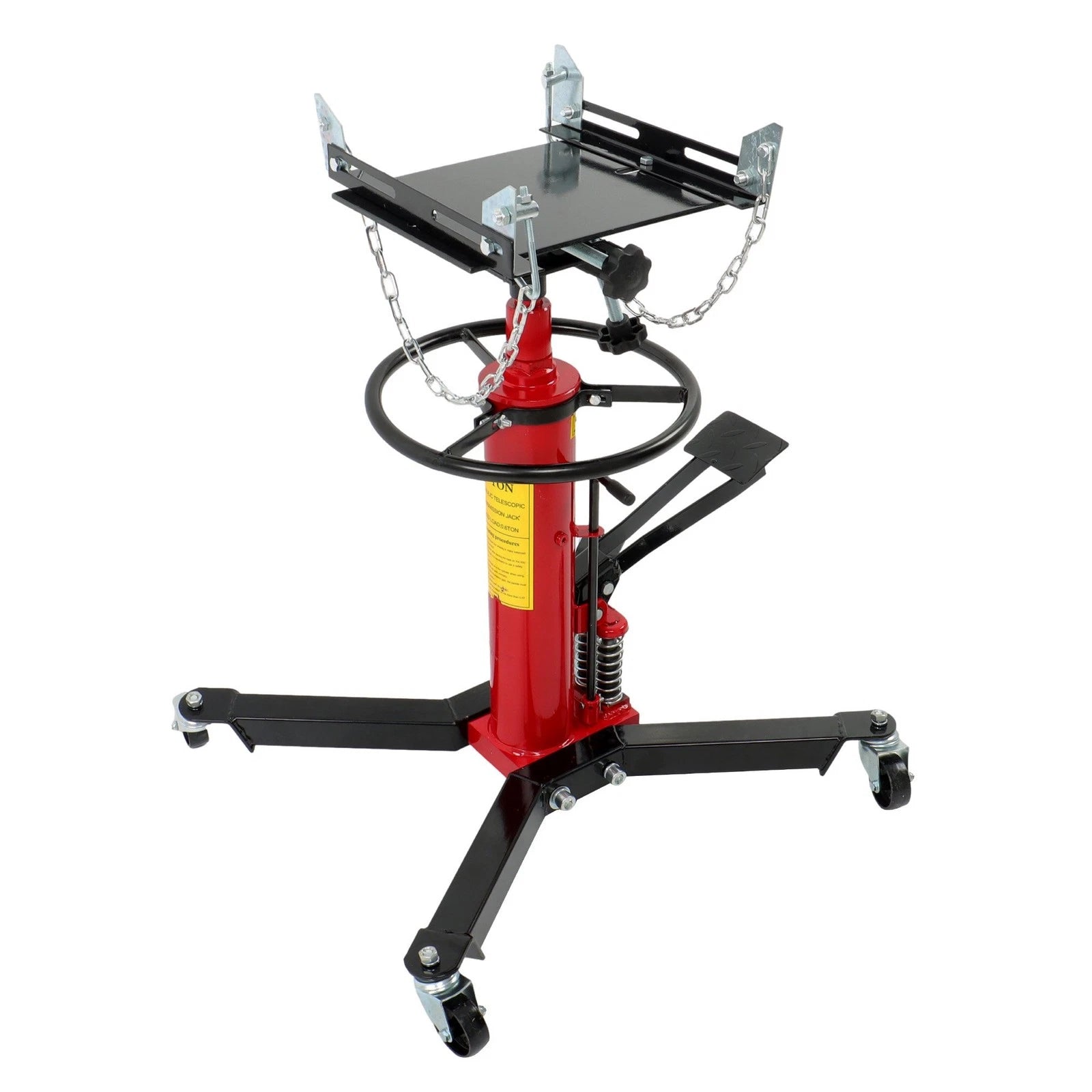 2 Stage Hydraulic Transmission Jack for Universal Use (360° Swivel Wheel)