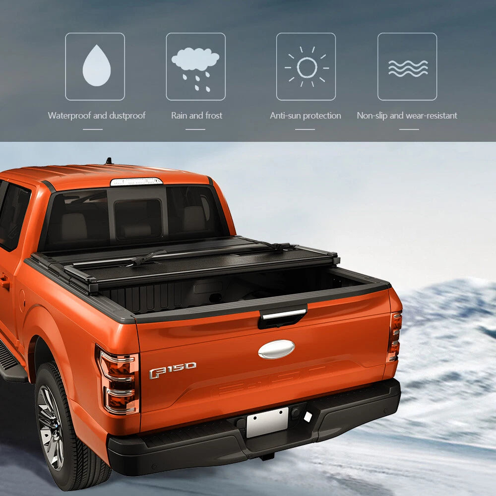 Hard Tri-Fold Tonneau Cover for Chevy GMC 1500 2500 3500 (2014-2023)