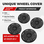 Set of 4 Wheel Rim Covers for Tesla Cybertruck (2021–2023) Matte Black
