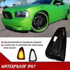 Smoked Lens Amber LED Front Corner Side Marker Lights for Dodge Charger (2006–2010)