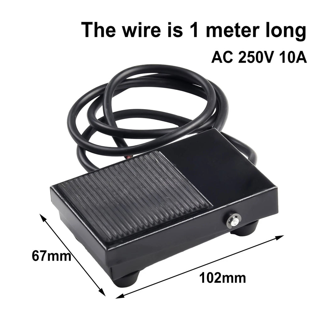 Foot Pedal Switch for Flame Retardant Material with 1m Wire 10A SPDT