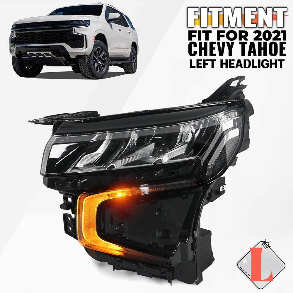 LED Headlight for Chevy Tahoe Suburban (2021–2024) LH Halogen Turn Signal