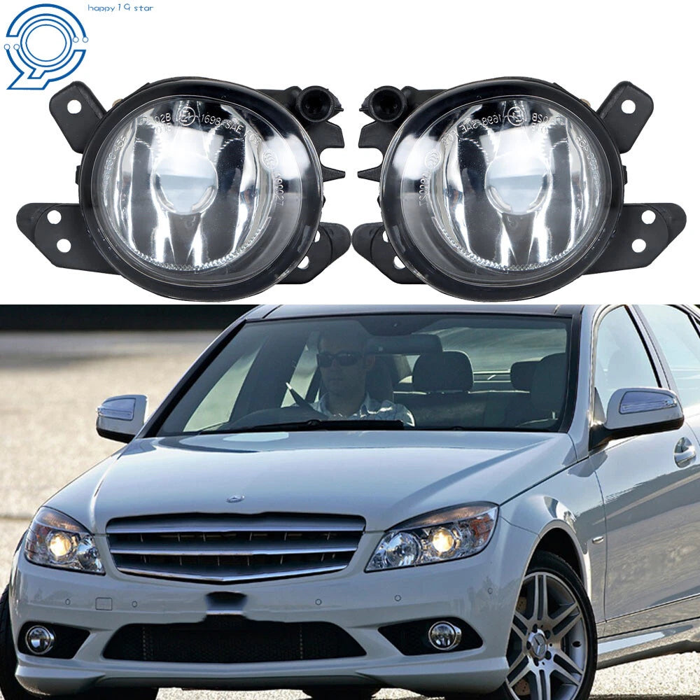 Set of 2 Clear Lens Bumper Fog Lights for Mercedes Benz (2009–2011)