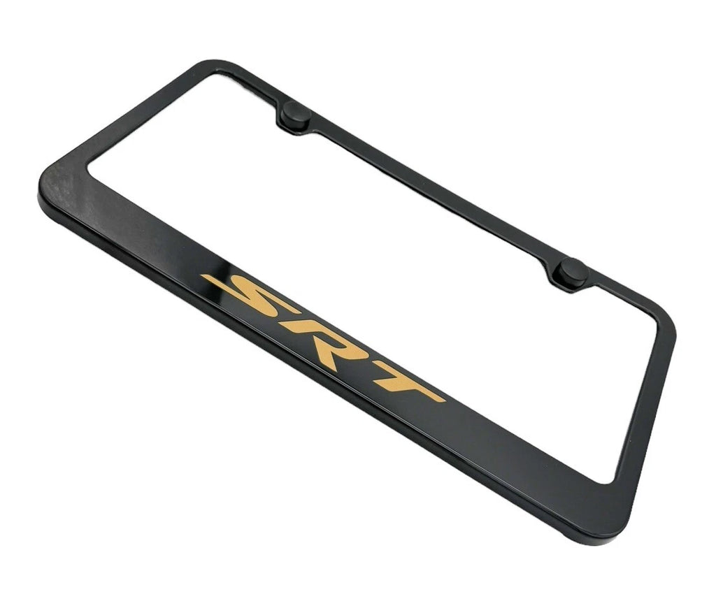 License Plate Frame Black Plastic Replacement for Dodge SRT (2015–2024)
