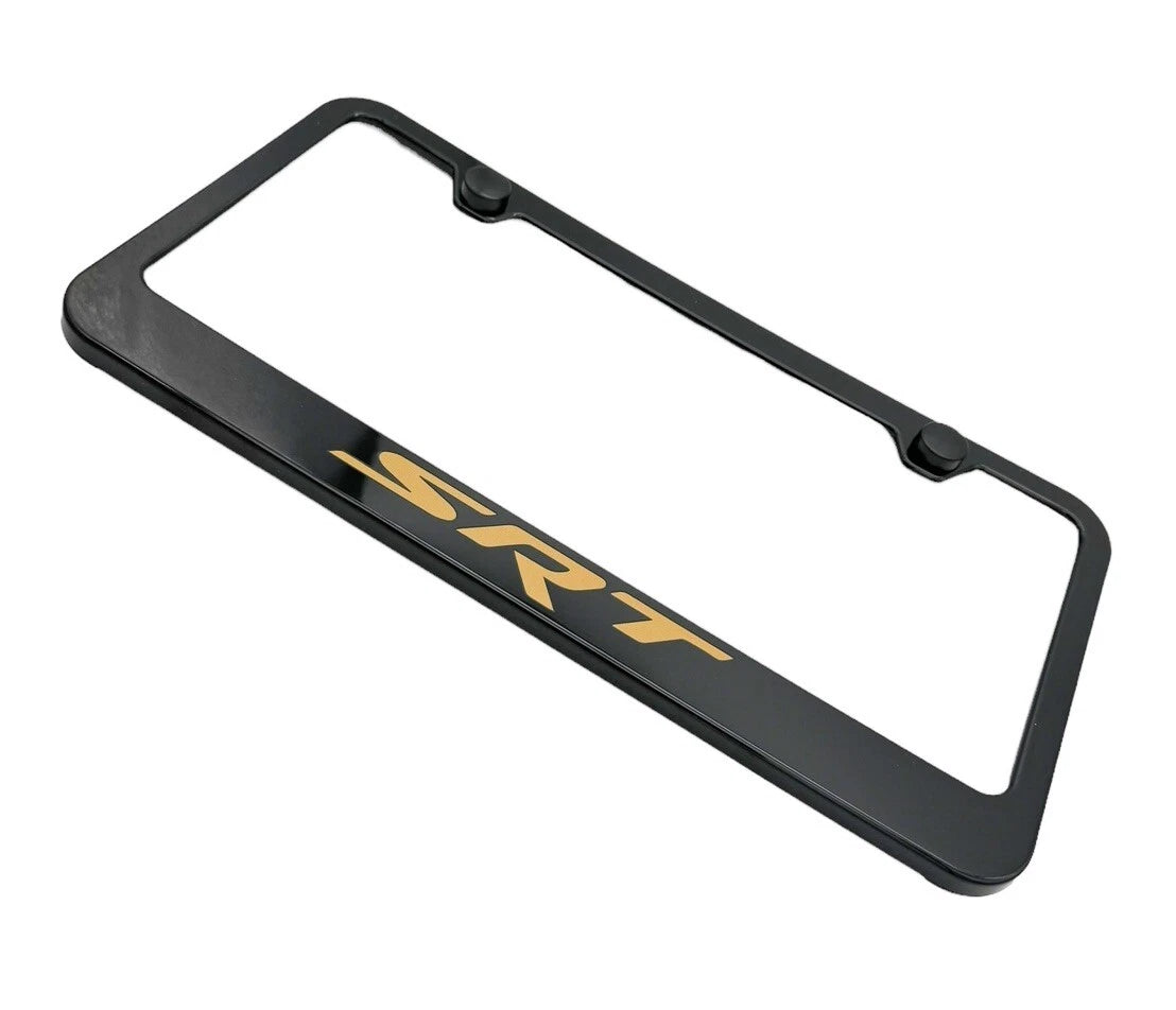 License Plate Frame Black Plastic Replacement for Dodge SRT (2015–2024)