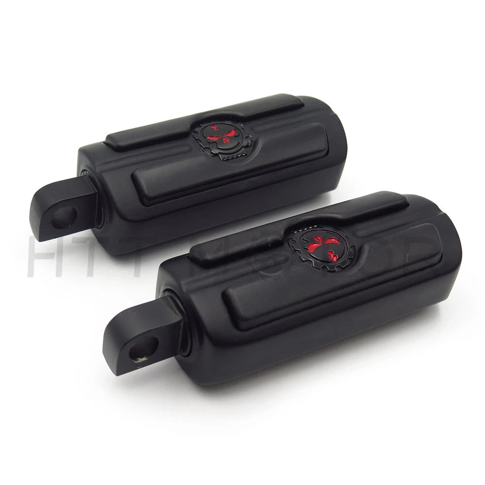 Footpeg Mounting Kit for Gear Skull (1.5", Chrome, Black, Long Angled)