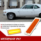 Set of 4 LED Front & Rear Side Marker Lights for Chevy Nova (1970–1974)