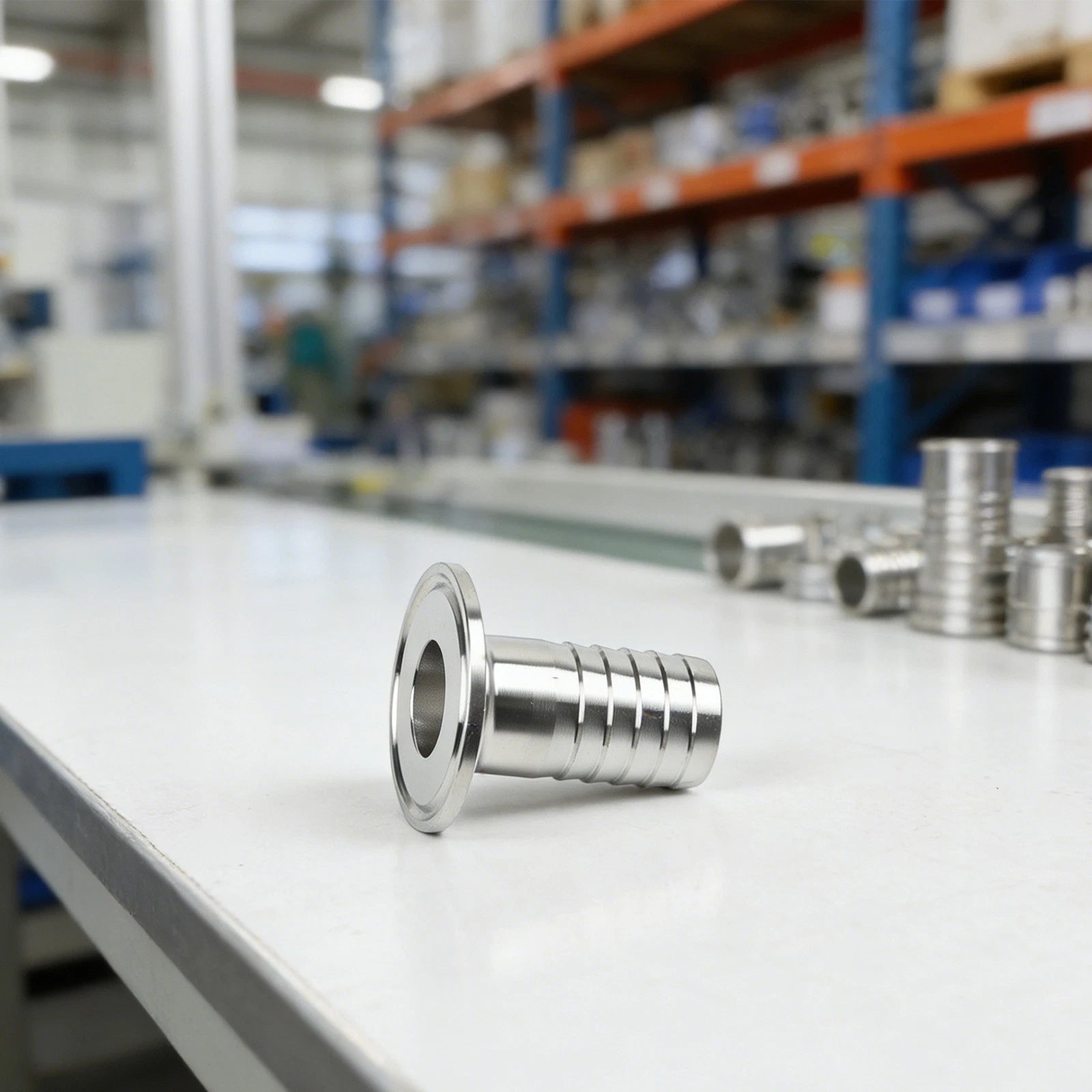 SS304 Sanitary Hose Fittings for 1.5" Tri Clamp to 1" Ferrule (OD 50.5mm)