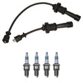 Denso Wire Set & 4 Iridium Power Spark Plugs for Hyundai Kia 2.4L