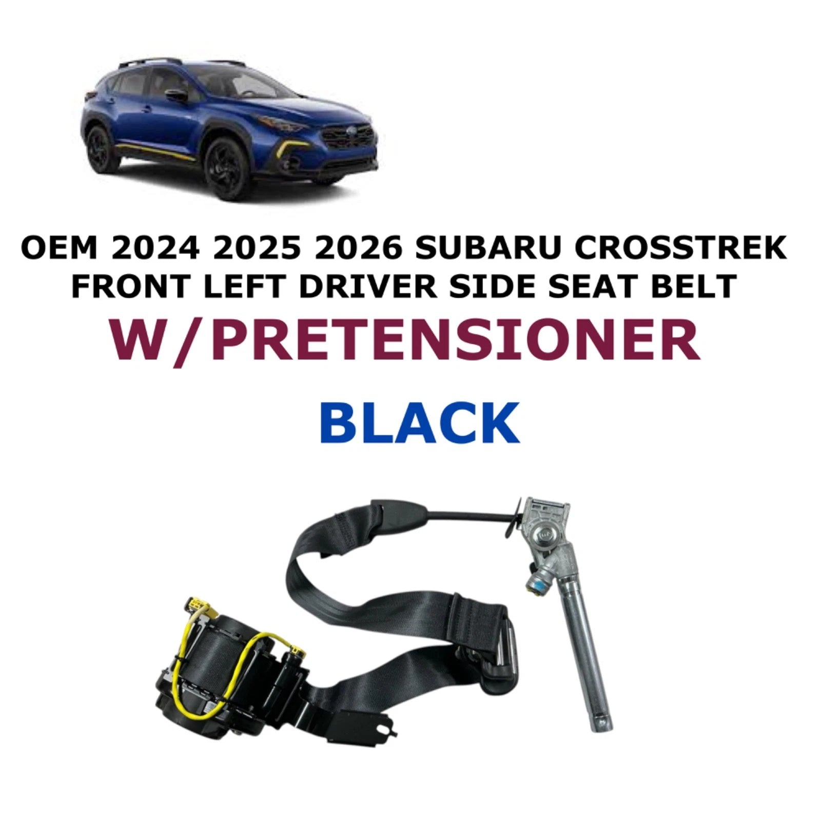 Front Left Seat Belt with Pretensioner for Subaru Crosstrek (2024–2025)