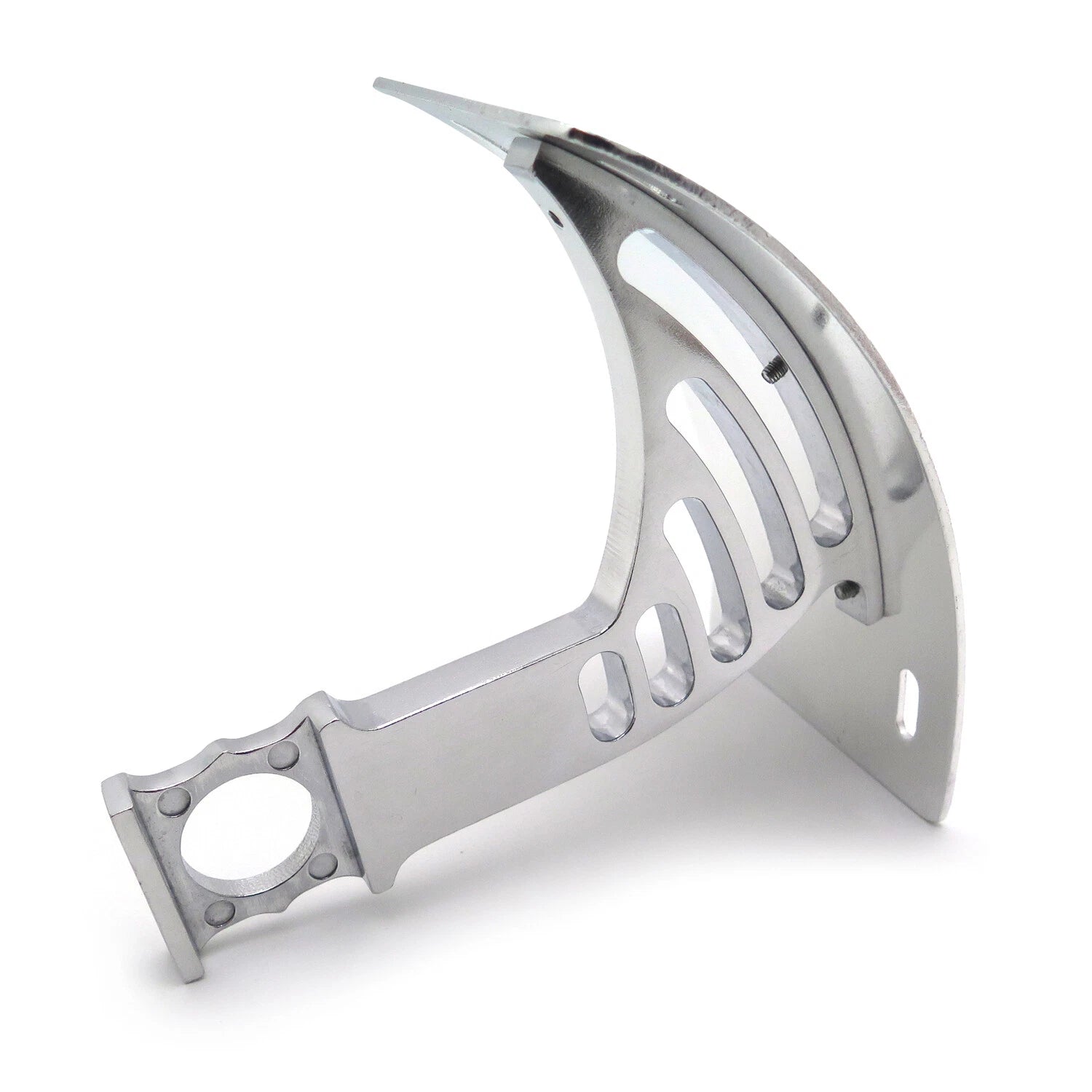Silver Side Mounted Curved License Plate Bracket for Honda CBR 929R (2000–2001)