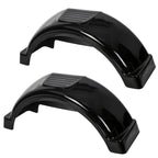 Set of 2 Single Axle Trailer Fenders for 13" Wheels (Black, Polished)