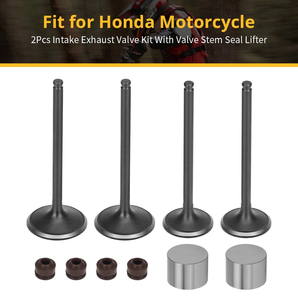 Intake Exhaust Valves Lifter Tappet Bucket Seals for Honda CRF250R CRF250X (2004–2017)