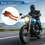 Adjustable Short Brake Clutch Levers for Suzuki GSR750/GSX-S750 (2011–2021) Orange