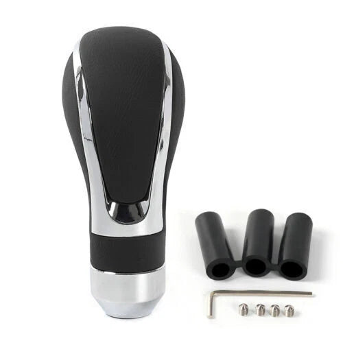 Gear Shift Knob for Universal Car Manual Shifter Black Leather