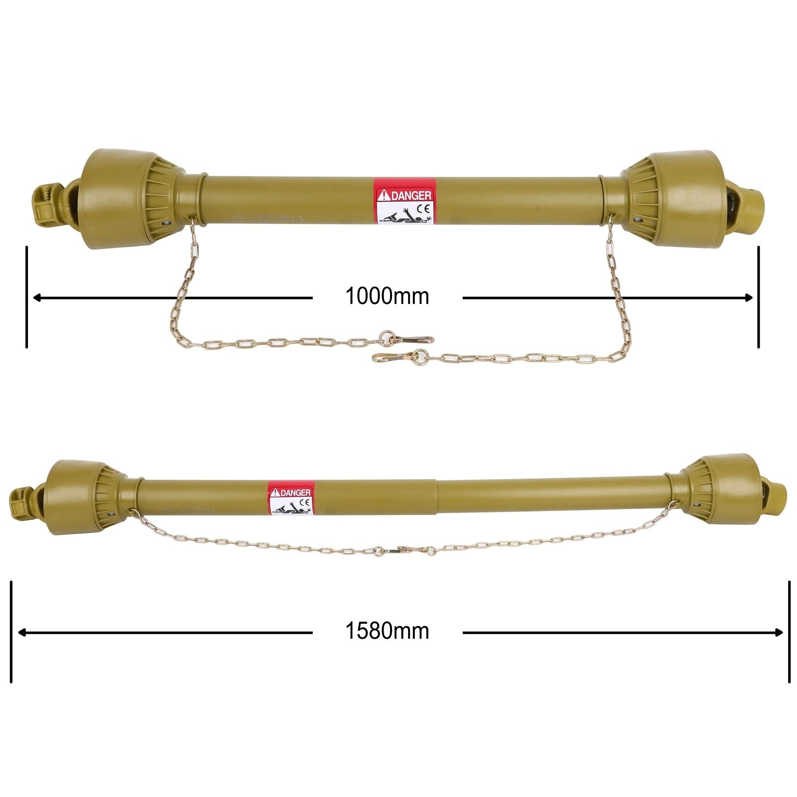 PTO Extender Drive Shaft for Wood Chippers and Tractors
