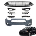 Front Bumper Cover + Upper Grille + Fog Light for Ford Focus (2015–2018)