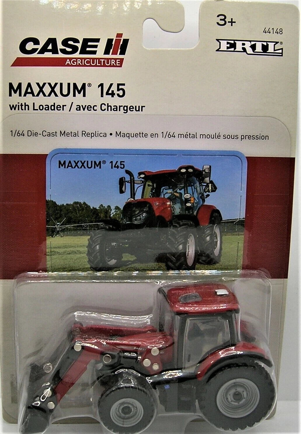 1/64 Case IH 145 Maxxum Tractor with Loader (Ertl Tomy 44148 ZFN44148)