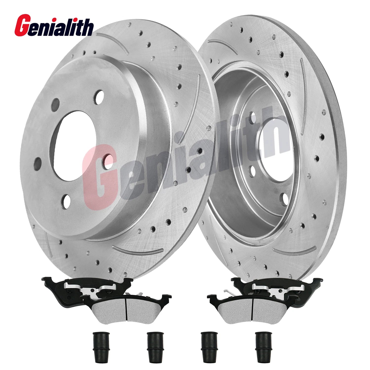 11.4'' Rear Drilled Rotors & Pads for Dodge Caravan, Town & Country (2001–2007)