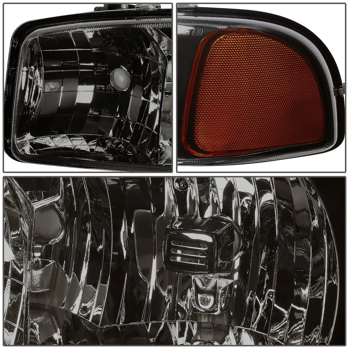 Smoked Amber Signal Headlight Lamp for GMC Sierra 1500 Yukon (1999–2007)