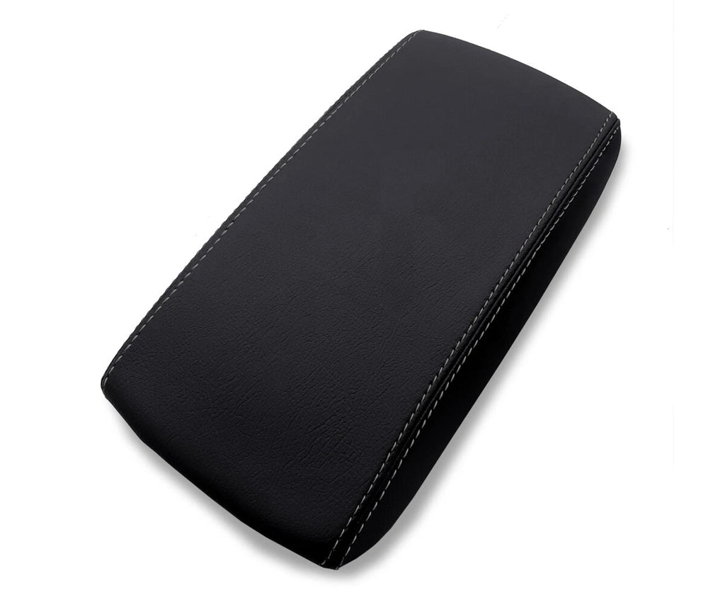Leather Console Lid Armrest Cover for Hyundai Elantra (2017–2020) Gray Stitch