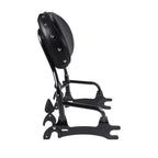 12" Black Backrest Sissy Bar & Leather Pad for Indian Chief Dark Horse (2016–2018)