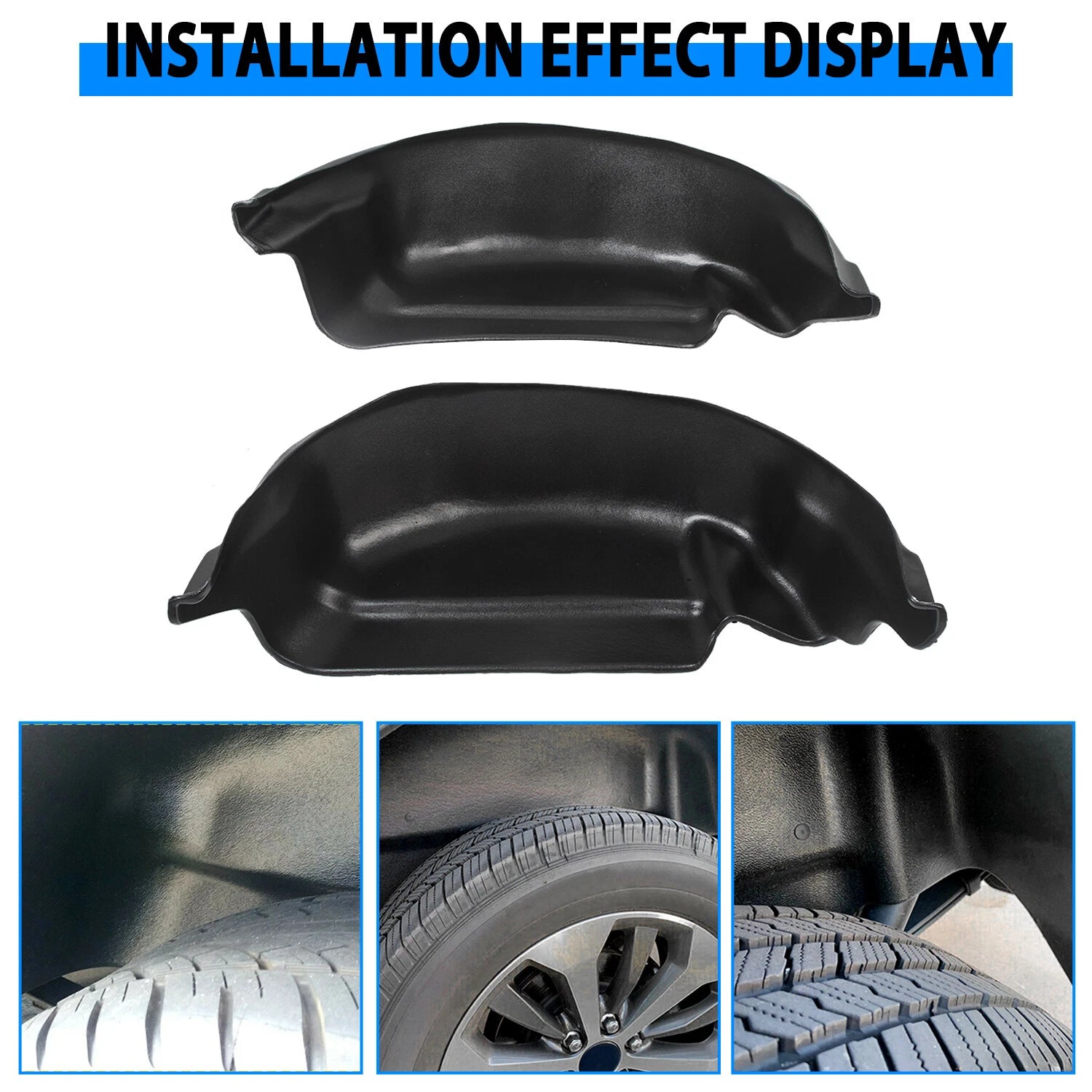 Rear Wheel Well Inner Mud Flap Splash Guards for Ford F150 (2015–2020)