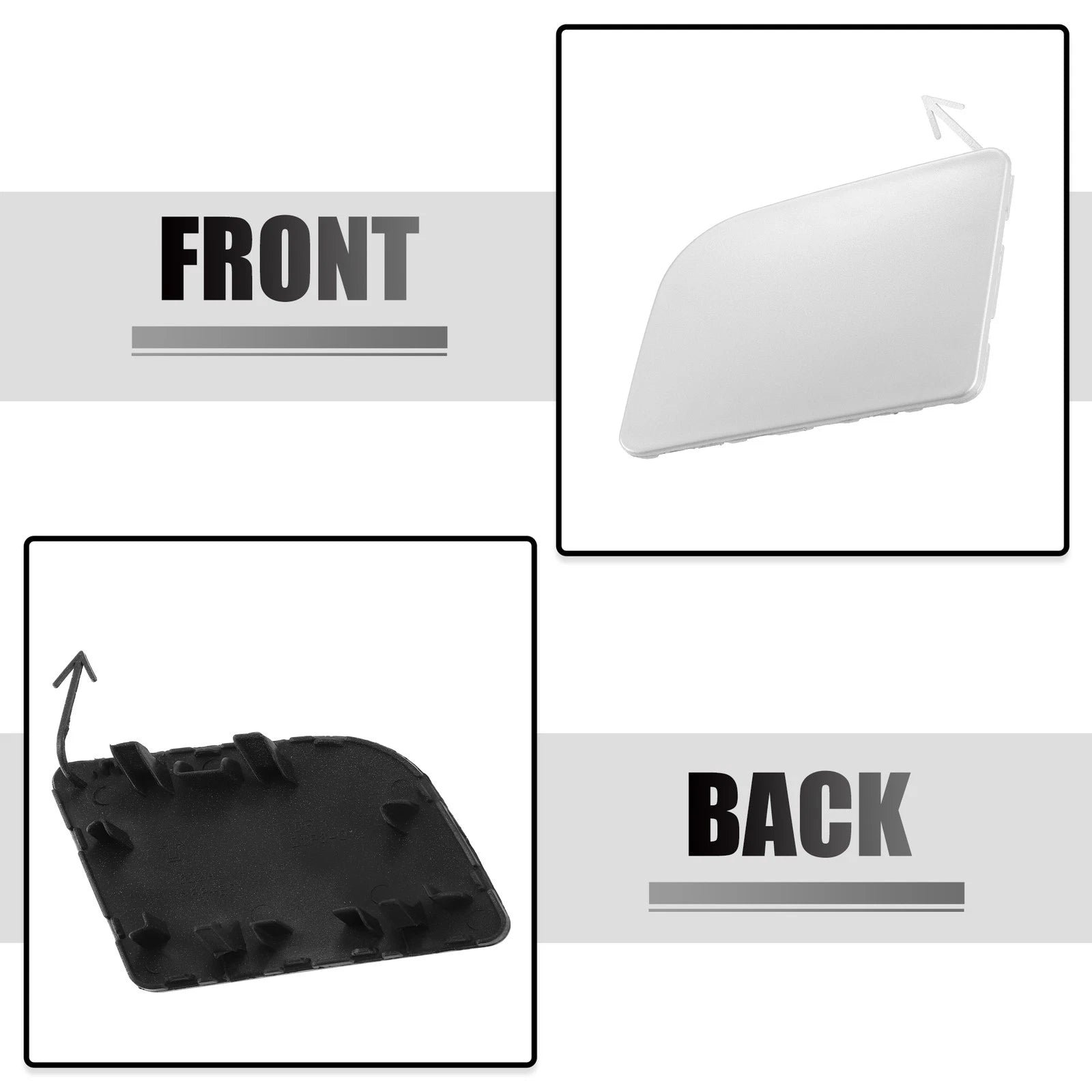 Tow Hook Cover for Nissan Sentra (2013–2019) - Silver Tone