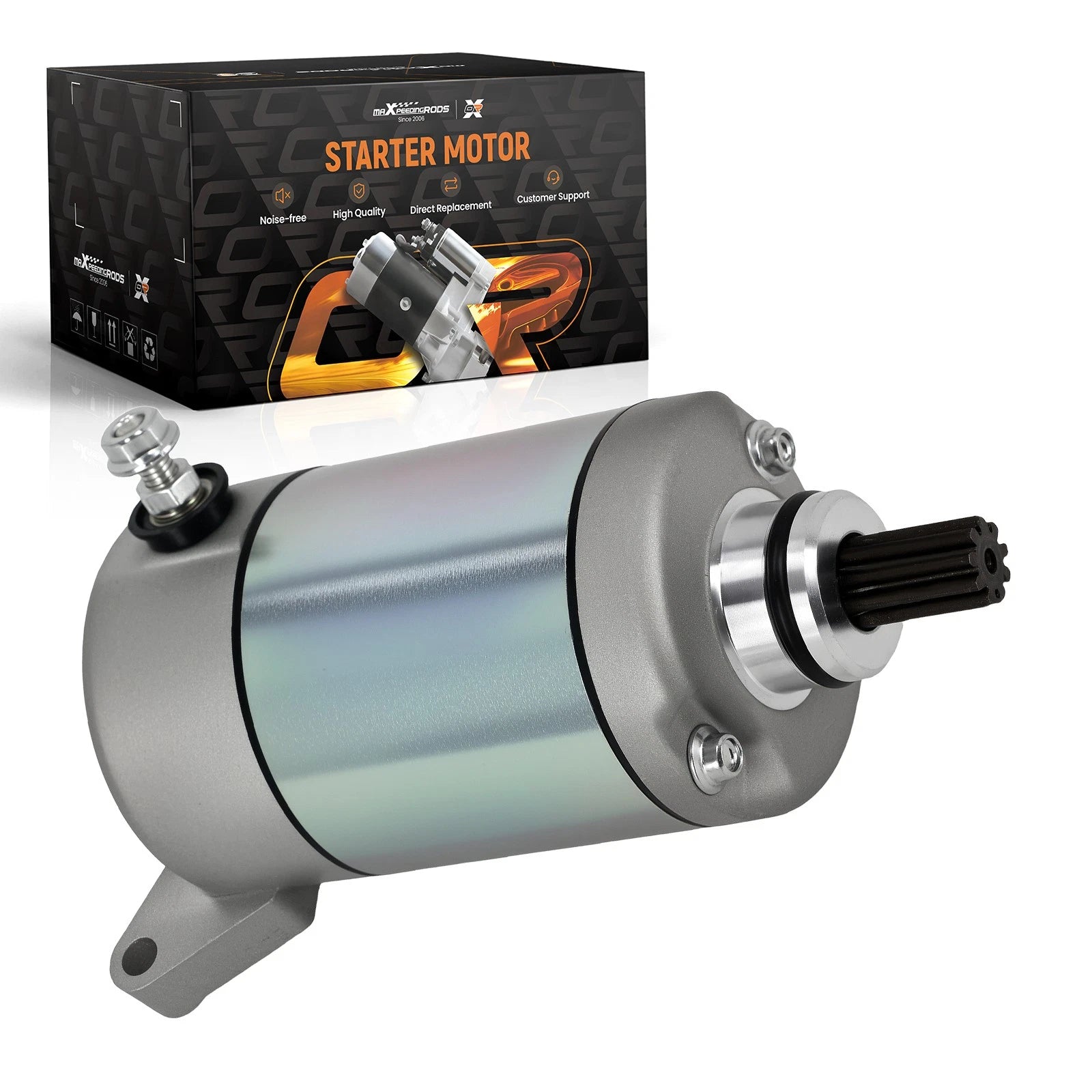 12V 9T Starter Motor for Yamaha V Star 650 Silverado (2003–2010) CW Rotation