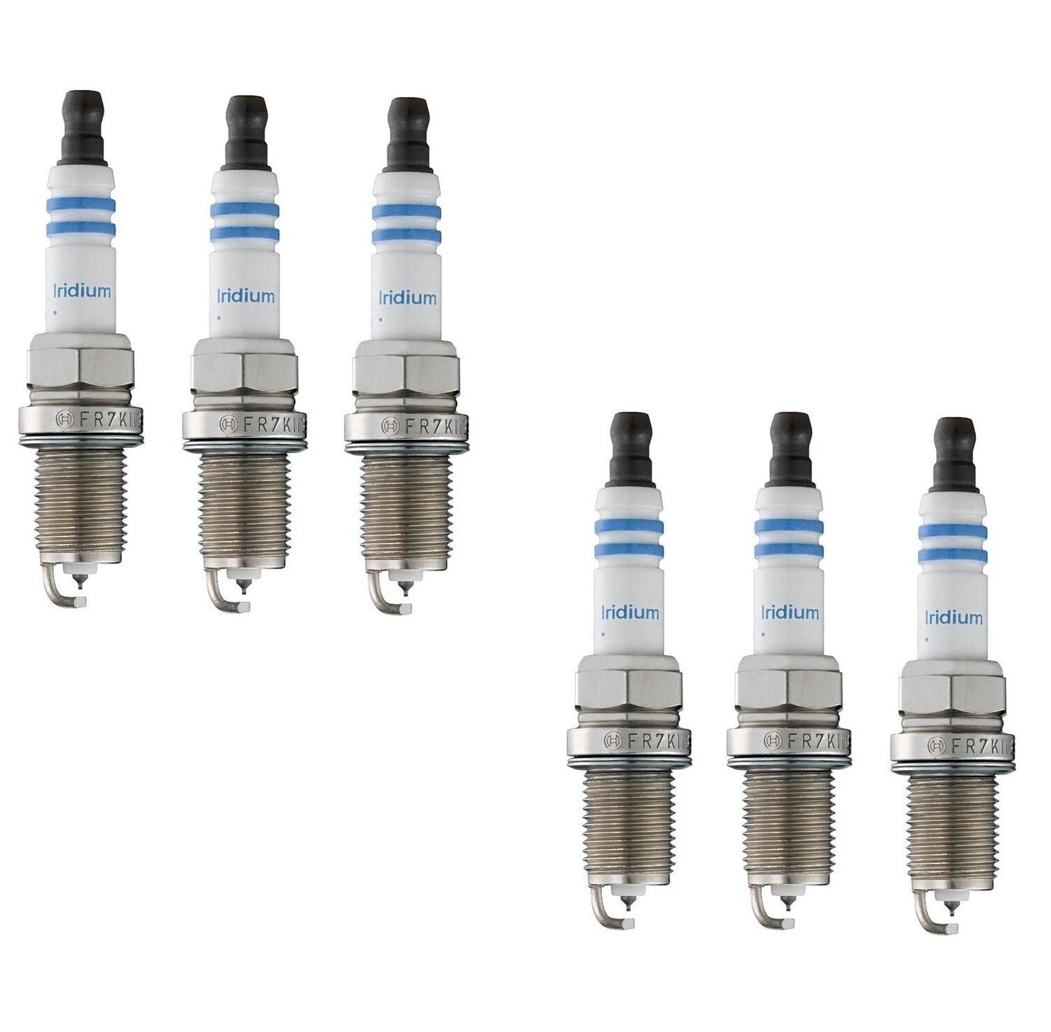 Set of 6 Bosch Double Iridium Spark Plugs for ES250 Galant Camry L6 V6