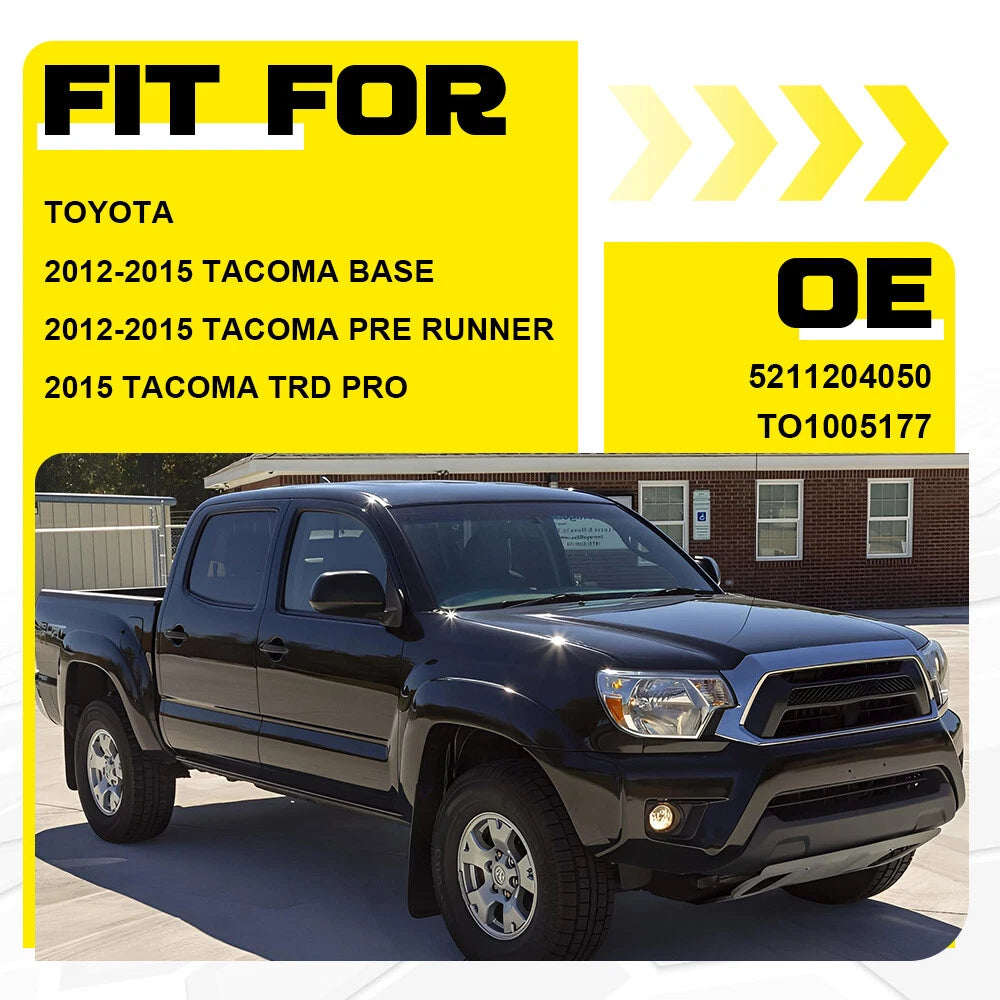 Bumper End for Toyota Tacoma (2012–2015) Front Right Textured Plastic