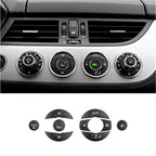 9 Pcs Black AC Control Switch Buttons for BMW Z4 (2009-2016)