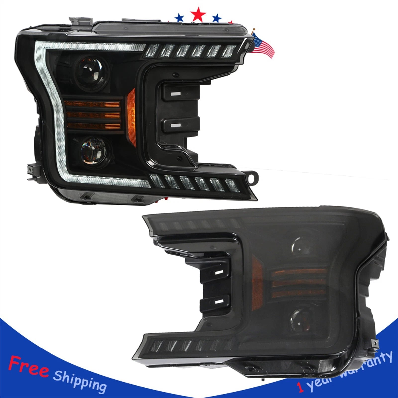 LED Projector Headlight Set for Ford F150 (2018–2020)