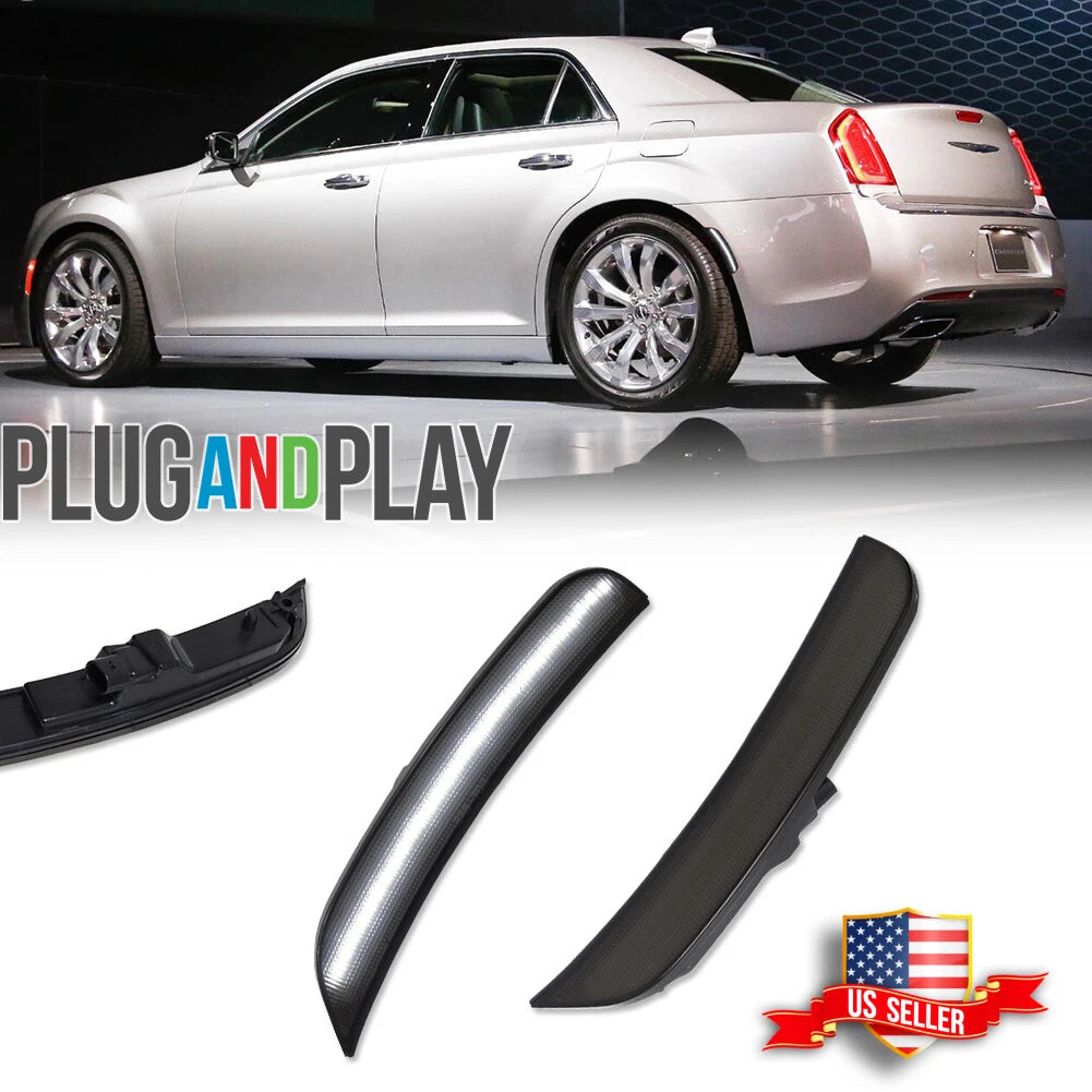 White LED Rear Side Marker Lights for Chrysler 300 (2015–2023)