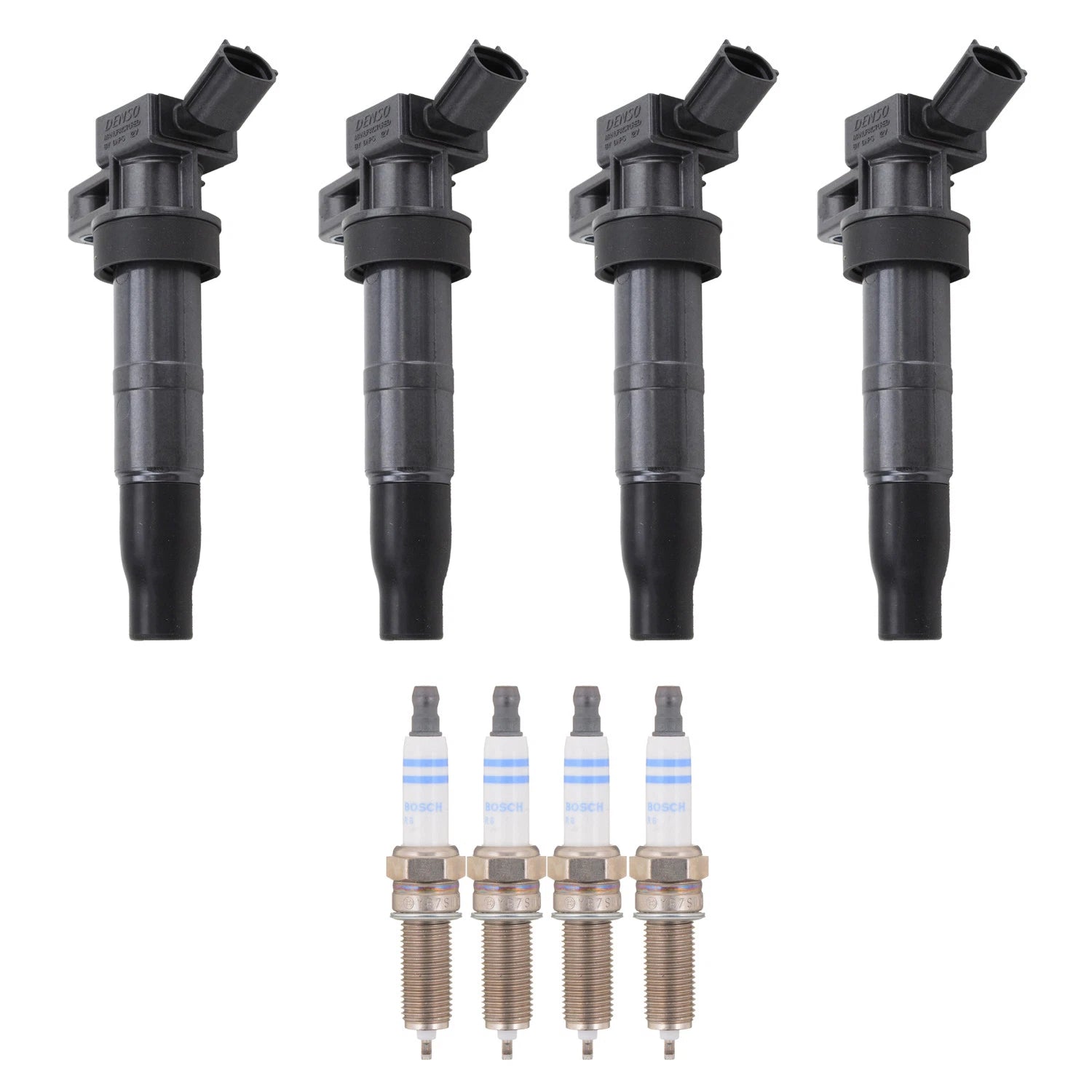 Set of 4 Ignition Coils & Spark Plugs for Kia Sportage 2.4 L4