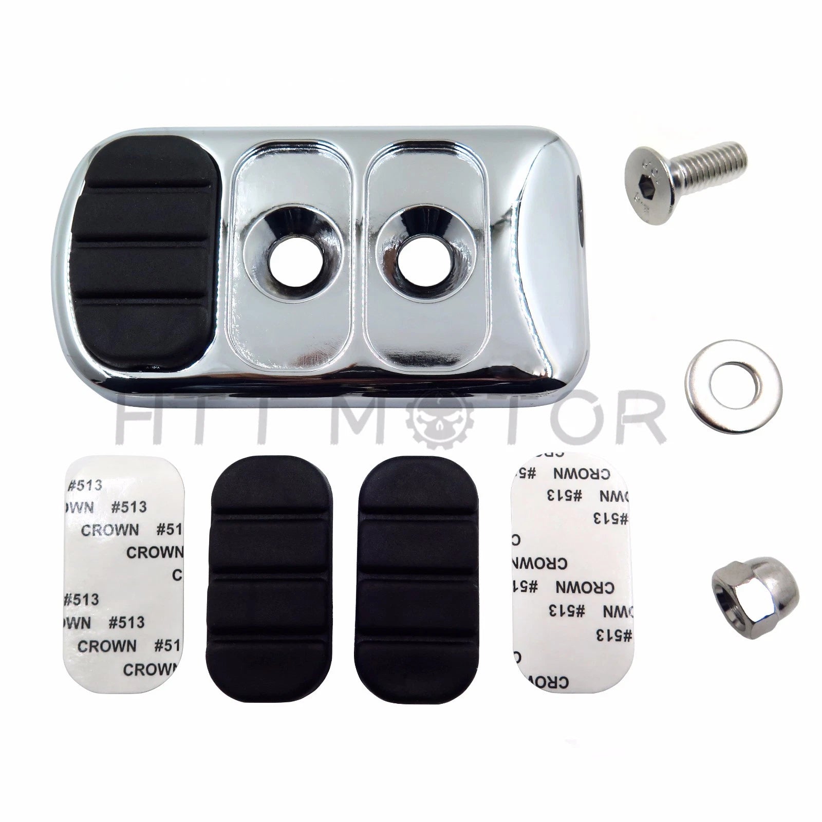 Chrome Foot Pegs for Kawasaki Vulcan Classic, Suzuki Boulevard, Yamaha
