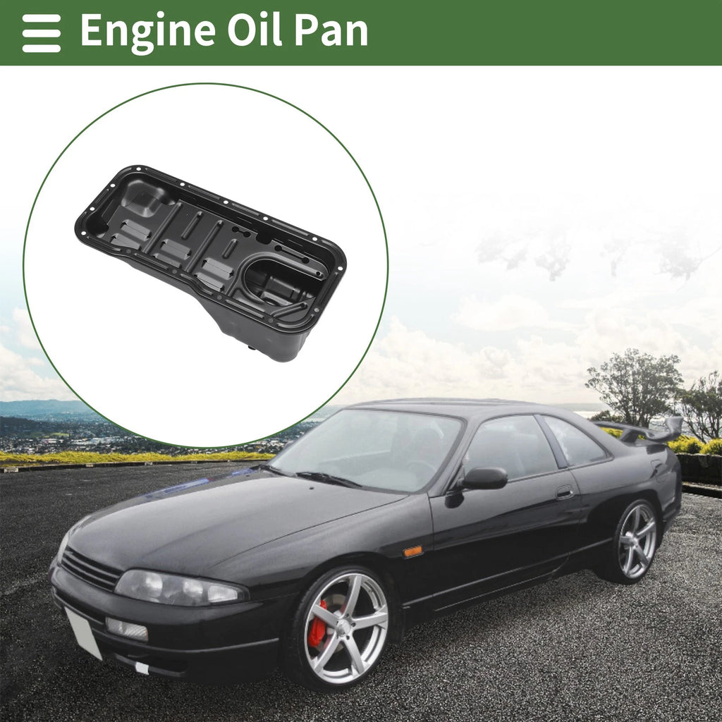 1 Pc Engine Oil Pan No.1111077A12 for Nissan 200SX (1995–1998) Iron Black