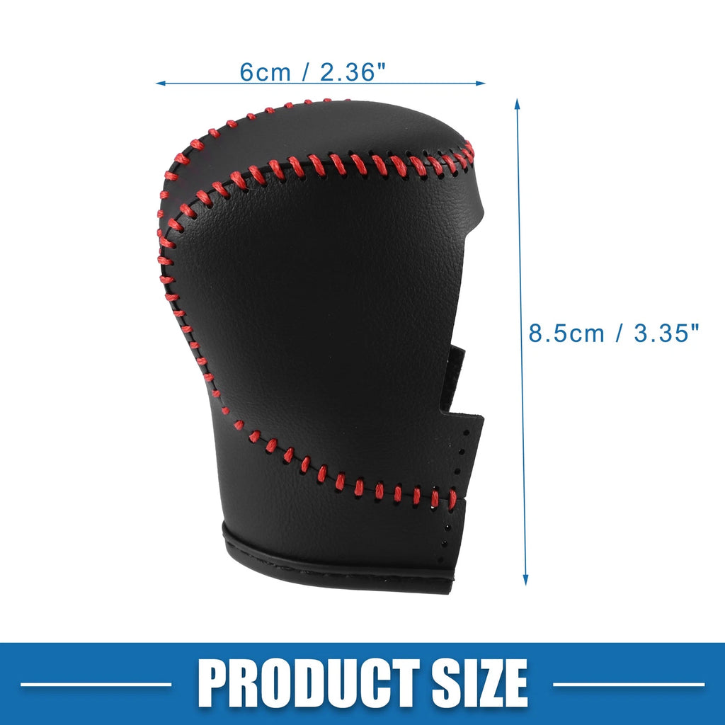 Gear Shift Lever Cover for Honda Civic (2022–2023) Black Faux Leather Red Line