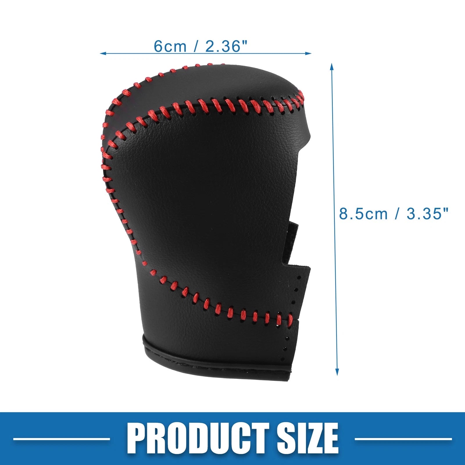 Gear Shift Lever Cover for Honda Civic (2022–2023) Black Faux Leather Red Line