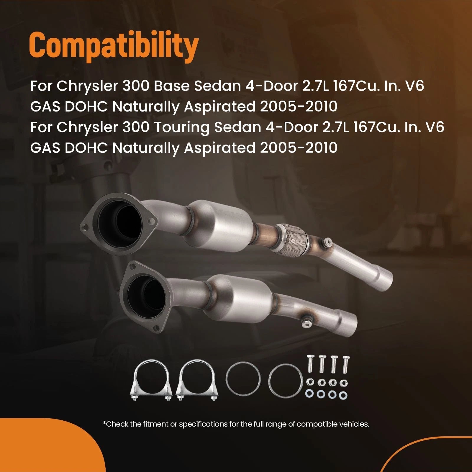 EPA Catalytic Converter Set for Chrysler 300/Dodge Charger 2.7L 3.5L (2005–2010)