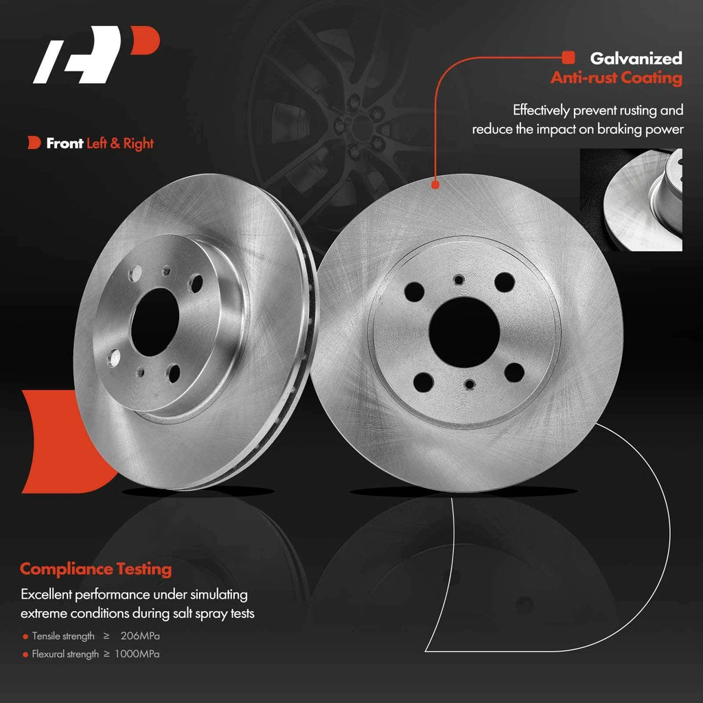 Front Disc Brake Rotors and Ceramic Pads for Toyota Corolla (1998–2002)