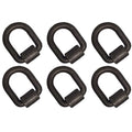 Set of 6 D-Ring 1" x 3" with Weld On Clip for Flatbed Truck Trailer