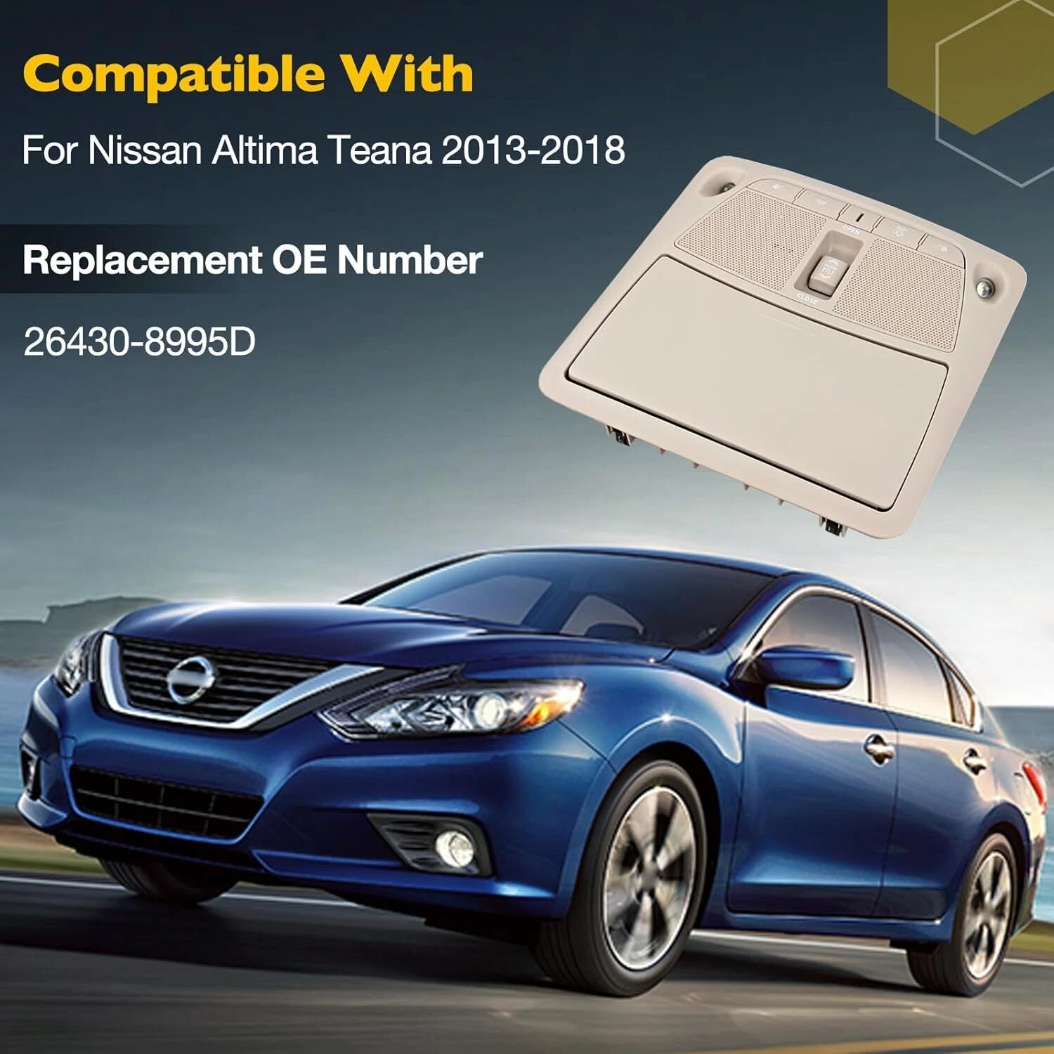 Overhead Console Sunroof Switch for Nissan Altima (2013-2018)