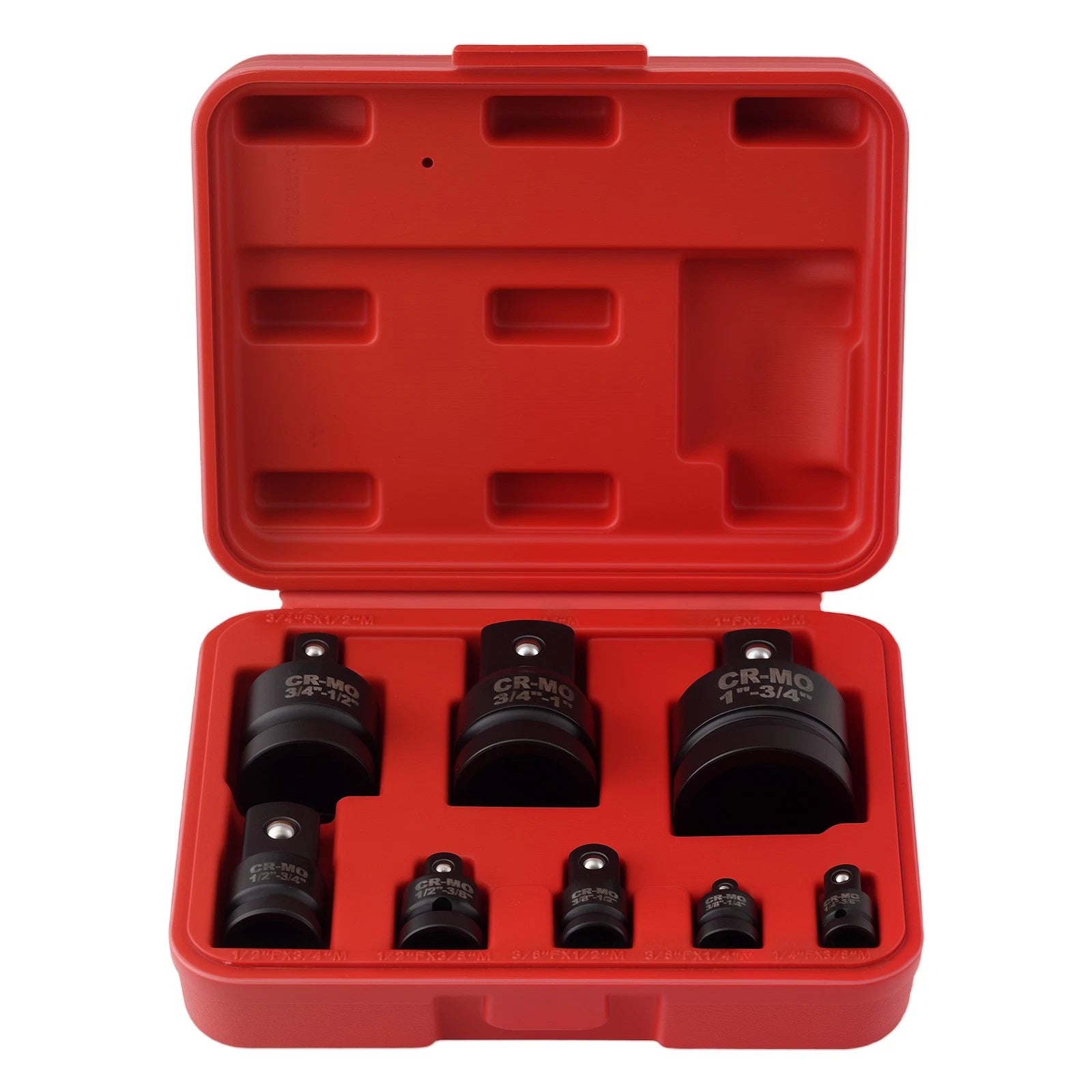 Adapter Reducer Set for 1/4 3/8 1/2 3/4 in Impact Socket Drive (CR-MO Steel)