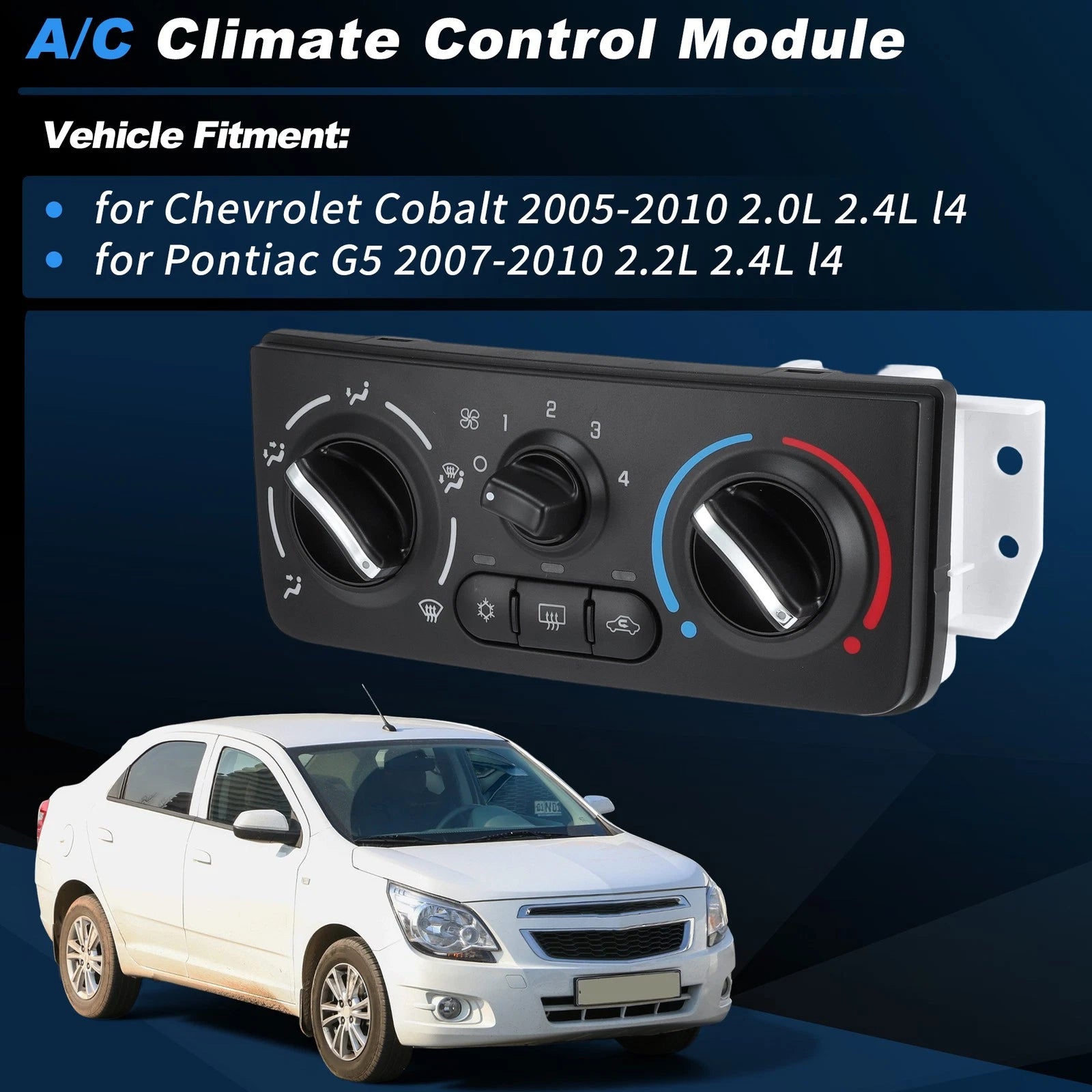 A/C Heater Climate Control Module Panel 599-141 for Chevrolet Cobalt (2005–2010)