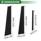 6 Pcs Door Pillar Window Trim for Honda Accord (2003–2007) Black