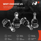 Set of 4 Front Upper Lower Ball Joints for Chevy Silverado 1500 (1999–2006)