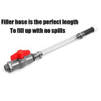 3PCS 14" Racing Fuel Jug Filler Hose with Shutoff Valve for Universal Use